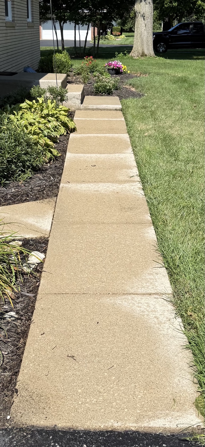 Concrete cleaning after cleaning